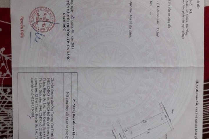 Bán nhà MT đường Đào Công Soạn, khu biển Xuân Thiều, Nhà Đất Sông Hàn