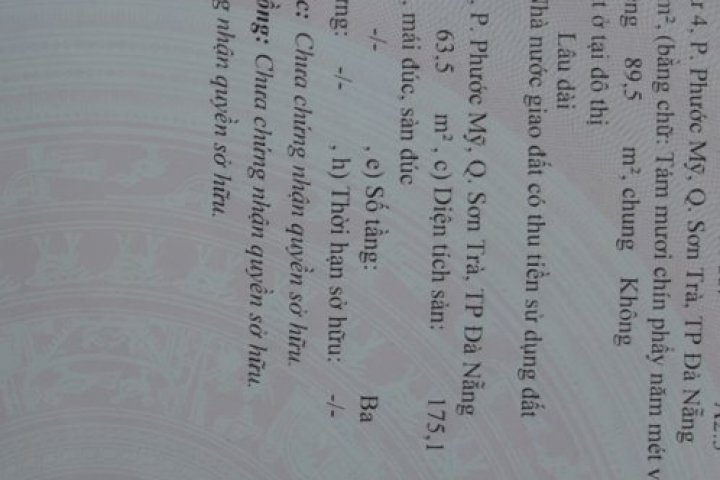 Cho thuê nhà MT đường Lê Thước, Sơn Trà Đà Nẵng, Bất động sản Đà Nẵng